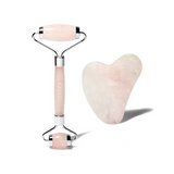 Cult51 Anti-Ageing Facial Massage Tools by Cult51 for Unisex - 2 Pc Pure Rose Quartz Roller, Gua Sha Tool