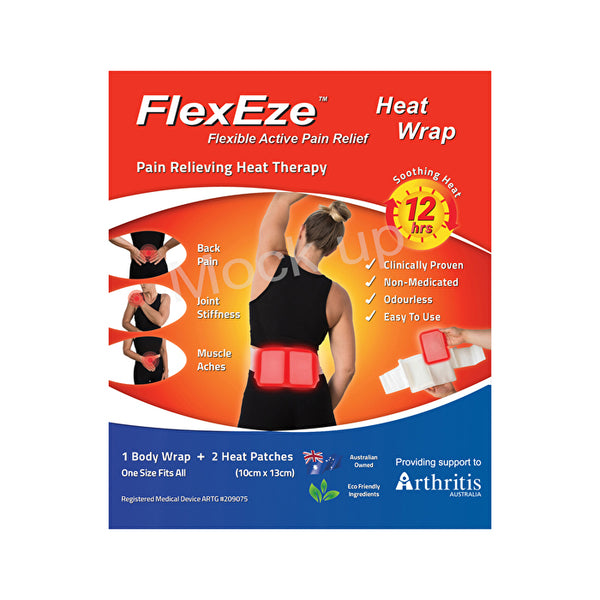FlexEze Heat Wrap (1 x Body Wrap and 2 x Heat Patches)