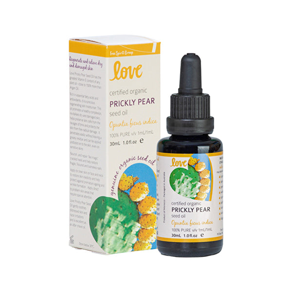 Free Spirit Love Certified Organic 100% Pure Prickly Pear Seed Oil 30ml