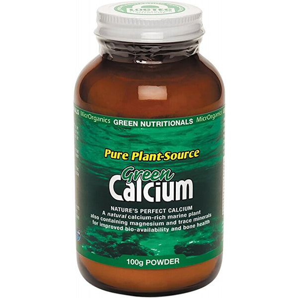 MicrOrganics Green Nutritionals Pure Plant-Source Green Calcium Powder 100g