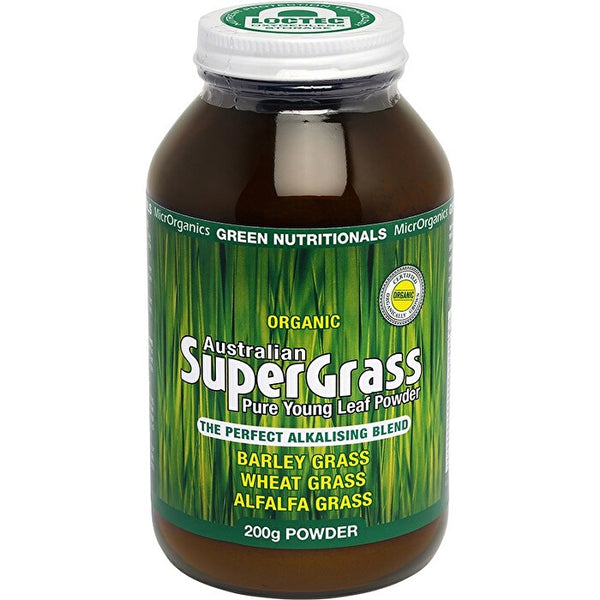 MicrOrganics Green Nutritionals Organic Australian SuperGrass Powder 200g