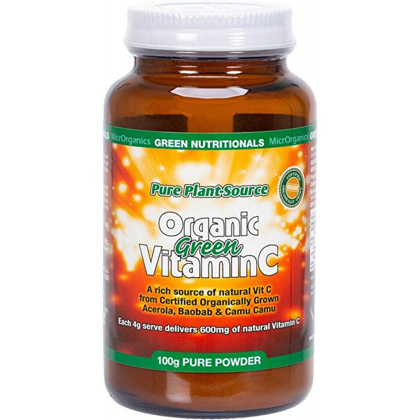 MicrOrganics Green Nutritionals Pure Plant-Source Organic Green Vitamin C Powder 100g