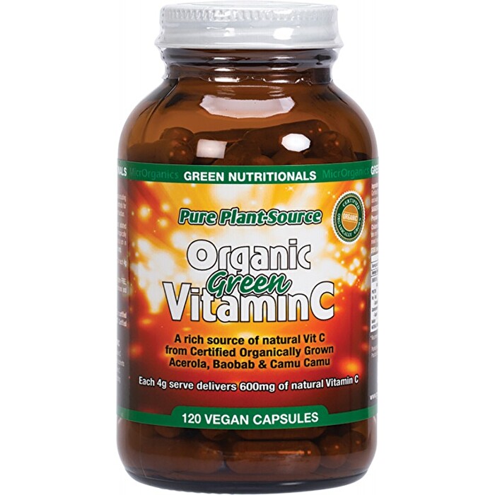 MicrOrganics Green Nutritionals Pure Plant-Source Organic Green Vitamin C 120vc