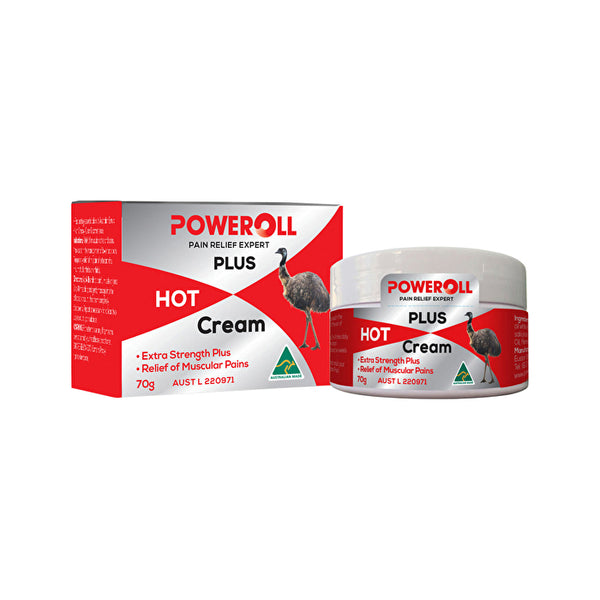 Glimlife PoweRoll Pain Relief Oil Plus (Hot) Cream 70g