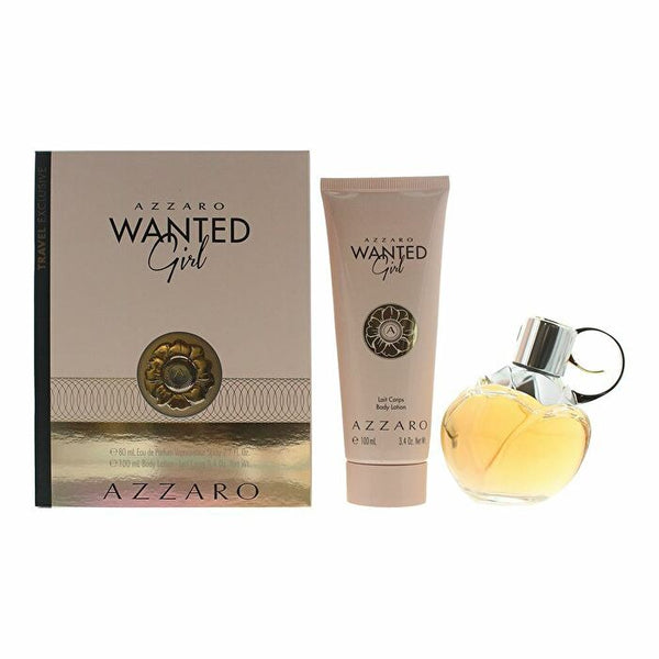 Azzaro Wanted Girl 2pc Gift Set Eau De Parfum Spray & Body Lotion 80ml 100ml