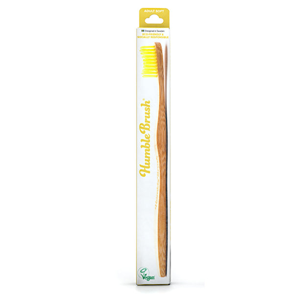 The Humble Co. Toothbrush Bamboo Adult Soft Yellow