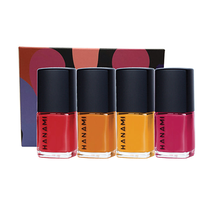 Hanami Nail Polish Collection Calypso 9ml x 4 Pack (beams, cameo lover, bombay & valleri)