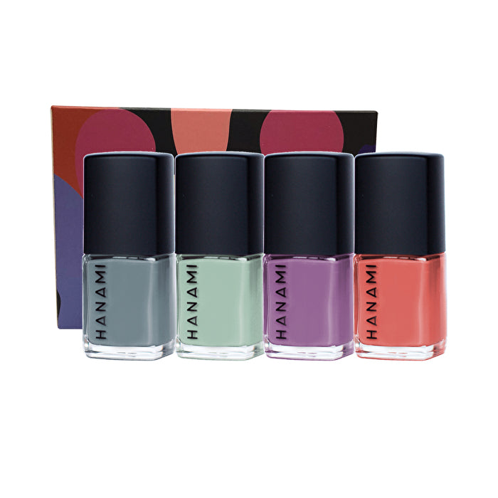 Hanami Nail Polish Collection Daydream 9mlx4Pk (purple rain, the bay, flame trees & pale grey eyes)