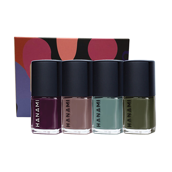 Hanami Nail Polish Collection Solstice 9ml x 4 Pack (Sherry, Stormy Weather, Still & The Moss)