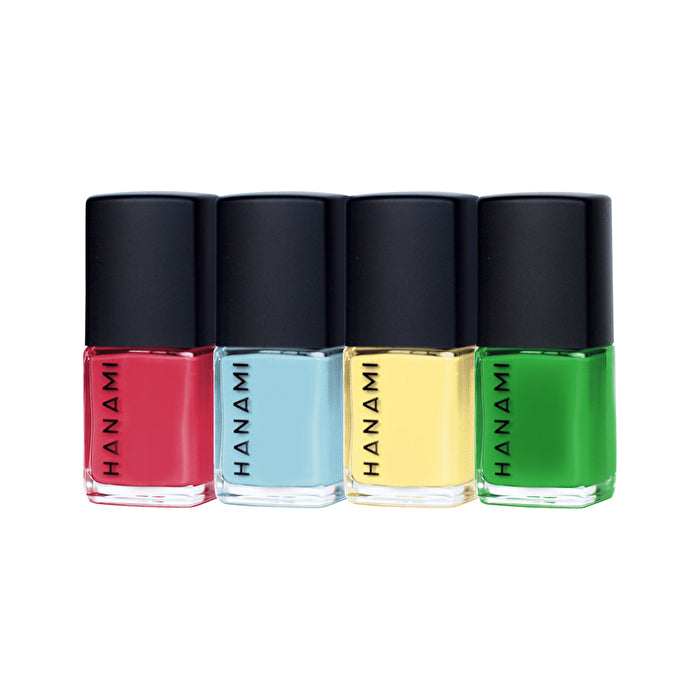 Hanami Nail Polish Collection Tropicana 9ml x 4 Pack (contains: Call Back, Float On, Sun Daze & Supe