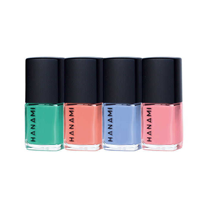 Hanami Nail Polish Collection Voyage 9ml x 4 Pack (contains: Melody Day, Pink Moon, Tides & Junie