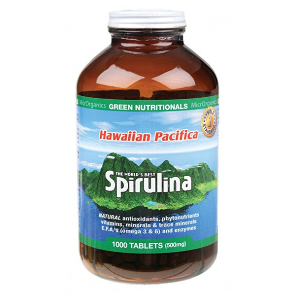 Green Nutritionals MicrOrganics Green Nutritionals Hawaiian Pacifica Spirulina 500mg 1000t