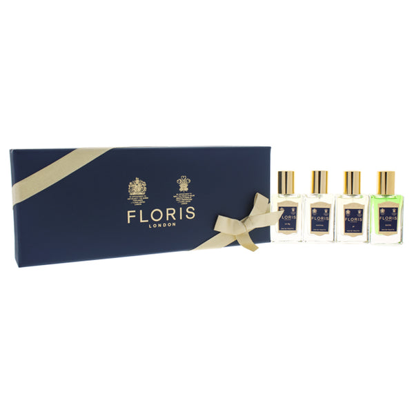 Floris London Floris London Collection by Floris London for Men - 4 Pc Mini Gift Set 4 x 0.5oz Santal EDT Spray, No.89 EDT Spray, Elite EDT Spray, JF EDT Spray