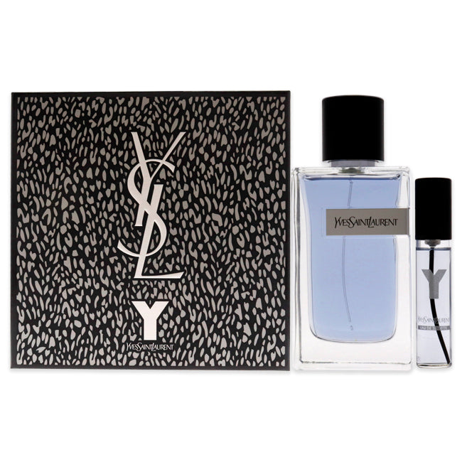 Yves Saint Laurent Y by Yves Saint Laurent for Men - 2 Pc Gift Set 3.3oz EDT Spray, 0.33oz EDT Rollerball