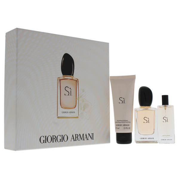 Giorgio Armani Giorgio Armani Si by Giorgio Armani for Women - 3 Pc Gift Set 1.7oz EDP Spray, 0.5oz EDP Spray, 2.5oz Moisturizing Perfumed Body Lotion