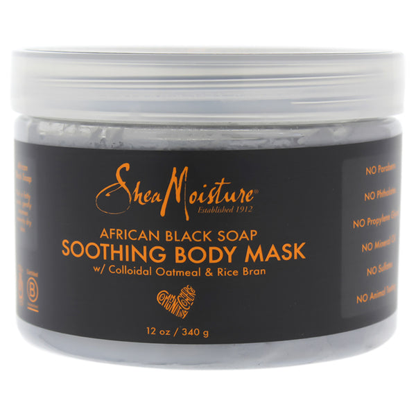 Shea Moisture African Black Soap Soothing Body Mask by Shea Moisture for Unisex - 12 oz Mask