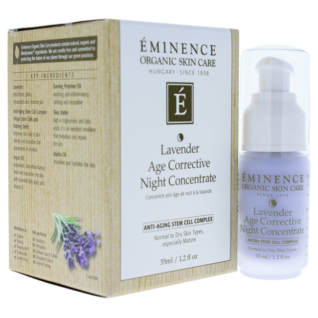 Eminence Lavender Age Corrective Night Concentrate by Eminence for Unisex - 1.2 oz Serum