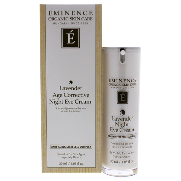 Eminence Lavender Age Corrective Night Eye Cream by Eminence for Unisex - 1.05 oz Cream