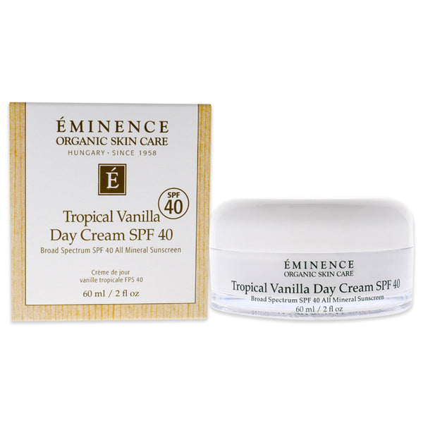 Eminence Tropical Vanilla Day Cream SPF 40 by Eminence for Unisex - 2 oz Sunscreen