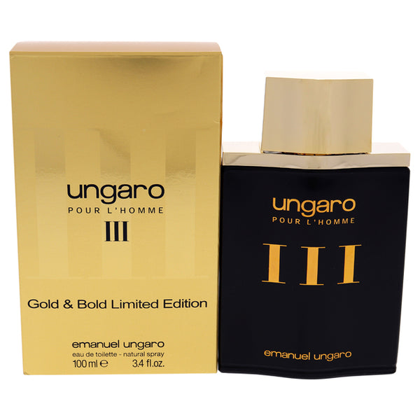 Emanuel Ungaro Ungaro III Gold and Bold by Emanuel Ungaro for Men - 3.4 oz EDT Spray (Limited Edition)