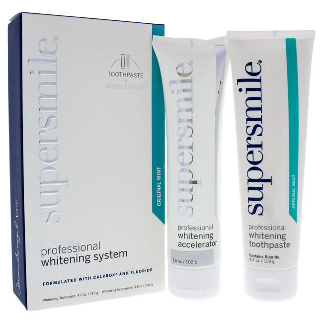 Supersmile Professional Whitening System by Supersmile for Unisex - 2 Pc Set 3.4oz Whitening Accelerator, 4.2oz Whitening Toothpaste