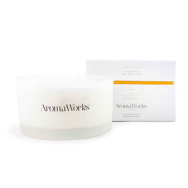 Aromaworks Serenity Candle 3 Wick Large by Aromaworks for Unisex - 14.1 oz Candle