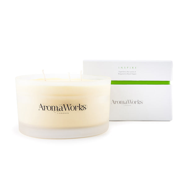 Aromaworks Inspire Candle 3 Wick Large by Aromaworks for Unisex - 14.1 oz Candle