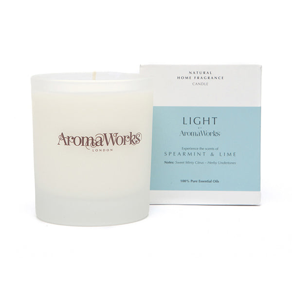 Aromaworks Light Candle - Spearmint and Lime by Aromaworks for Unisex - 7.76 oz Candle
