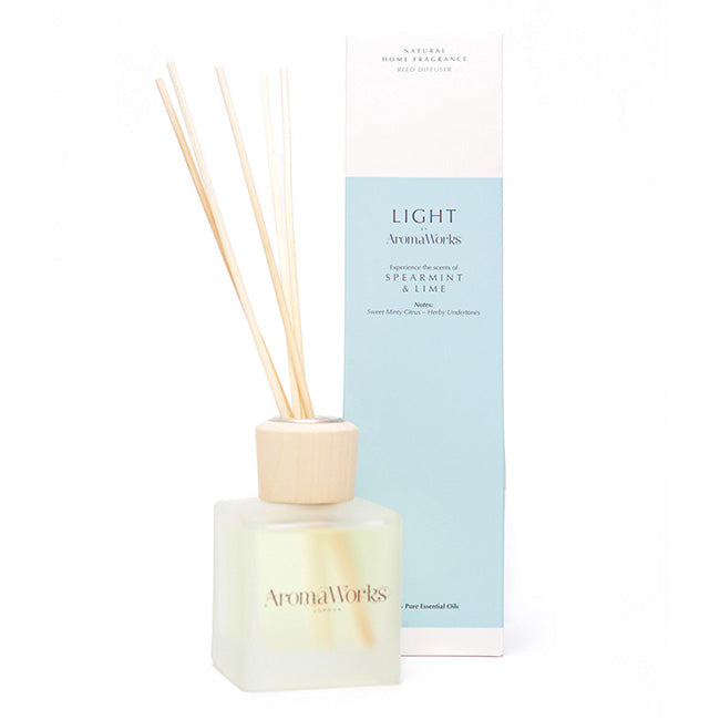 Aromaworks Light Reed Diffuser - Spearmint and Lime by Aromaworks for Unisex - 3.4 oz Reed Diffusers