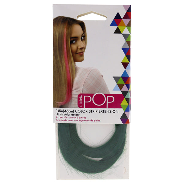 Hairdo Pop Color Strip Extension - Party Dress Green by Hairdo for Women - 18 Inch Hair Extension