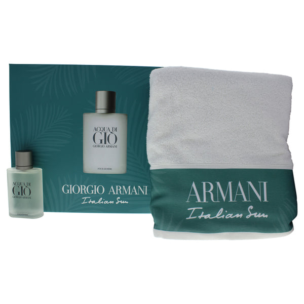 Giorgio Armani Acqua Di Gio by Giorgio Armani for Men - 2 Pc Gift Set 3.4oz EDT Spray, Towel