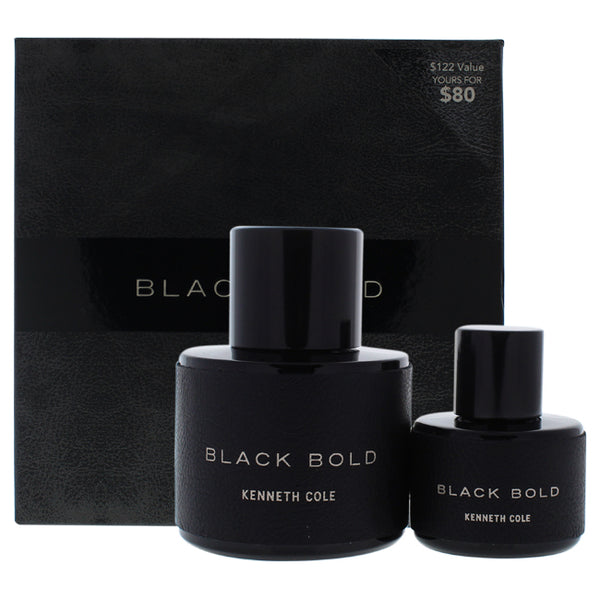 Kenneth Cole Black Bold by Kenneth Cole for Men - 2 Pc Gift Set 3.4oz EDP Spray, 1.0oz EDP Spray