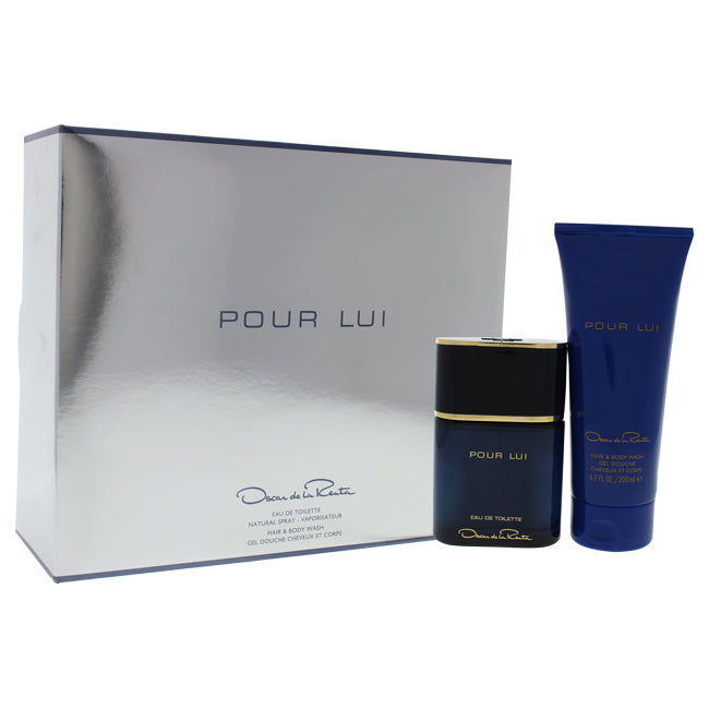 Oscar De La Renta Oscar Pour Lui by Oscar De La Renta for Men - 2 Pc Gift Set 3.0oz EDT Spray, 6.7oz Hair and Body Wash