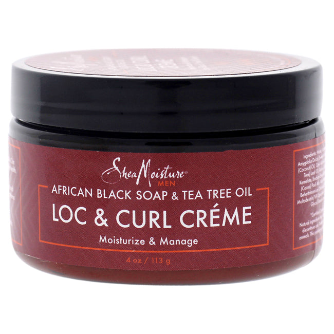 Shea Moisture African Black Soap and Tea Tree Oil Loc and Curl Creme by Shea Moisture for Men - 4 oz Cream