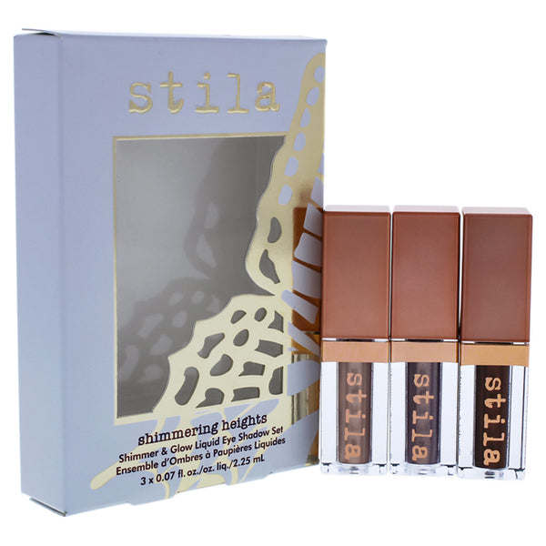 Stila Shimmering Heights Liquid Eye Shadow Set by Stila for Women - 3 x 0.07 oz Kitten, Cloud, Twig