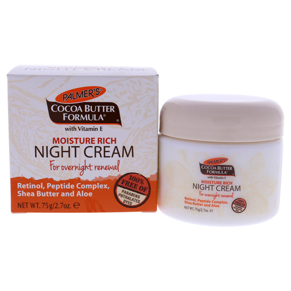 Palmers Cocoa Butter Moisture Rich Night Cream by Palmers for Unisex - 2.7 oz Cream