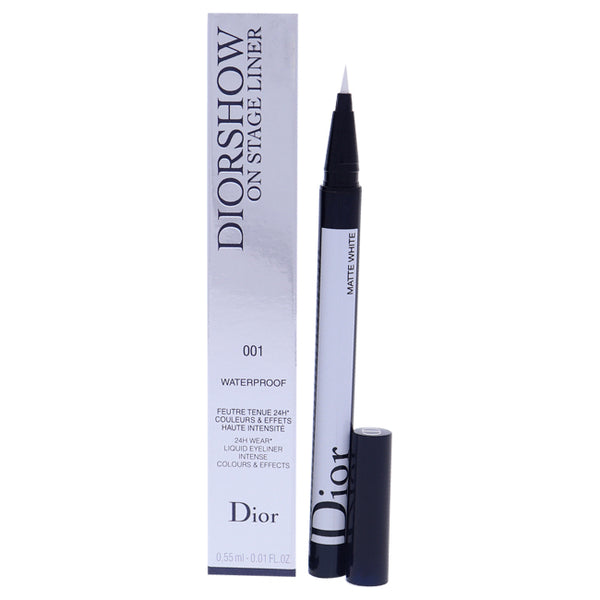 Christian Dior Diorshow On Stage Liquid Eyeliner Waterproof - 001 Matte White by Christian Dior for Women - 0.01 oz Eyeliner