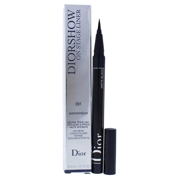 Christian Dior Diorshow On Stage Liquid Eyeliner Waterproof - 091 Matte Black by Christian Dior for Women - 0.01 oz Eyeliner