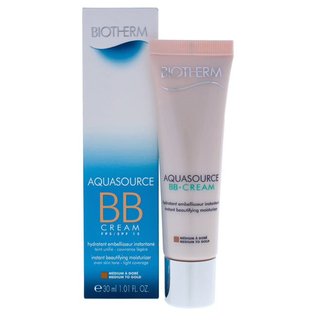 Biotherm Aquasource BB Cream - Medium to Gold by Biotherm for Unisex - 1 oz Makeup