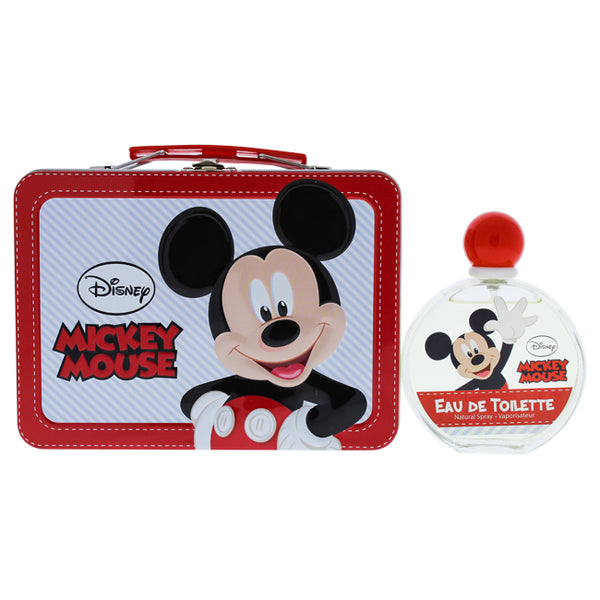 Disney Mickey Mouse by Disney for Kids - 2 Pc Gift Set 3.4oz EDT Spray, Metallic Box