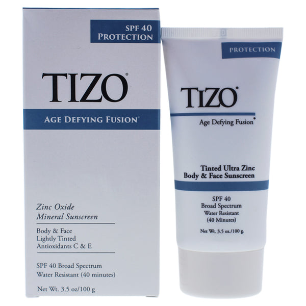 Tizo Body And Face Lightly Tinted SPF 40 by Tizo for Unisex - 3.5 oz Sunscreen