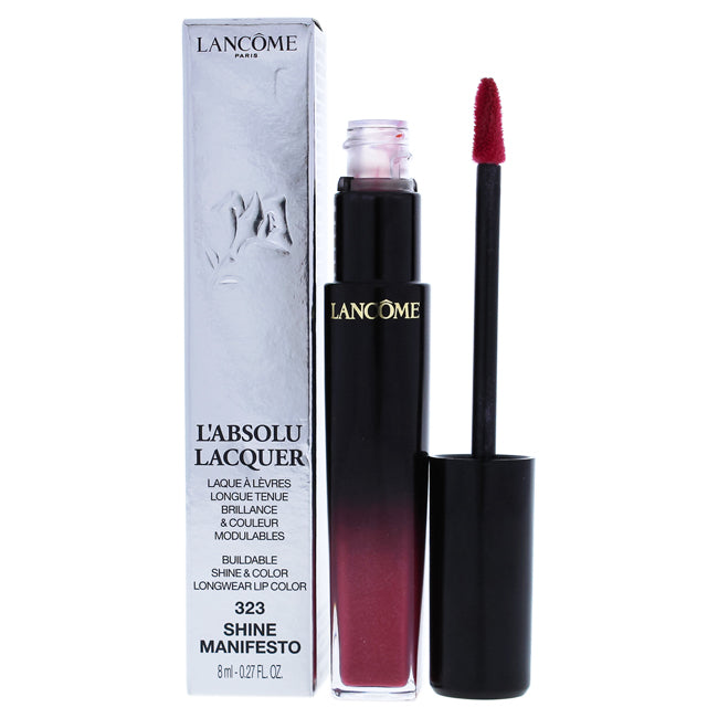 Lancome LAbsolu Lacquer Lipstick - 323 Shine Manifesto by Lancome for Women - 0.27 oz Lipstick