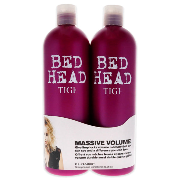 TIGI Bed Head Fully Loaded by TIGI for Unisex - 2 x 25.36 oz Shampoo and Conditioner