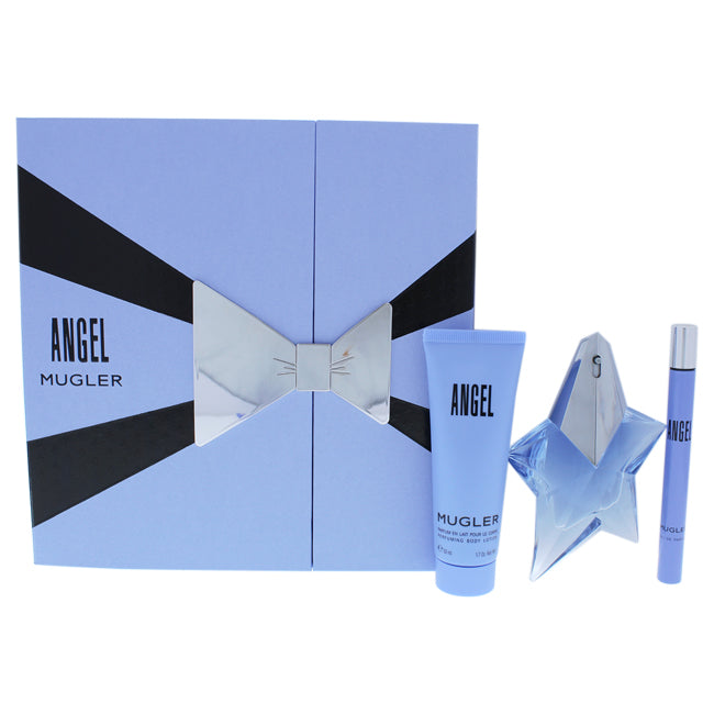 Thierry Mugler Angel by Thierry Mugler for Women - 3 Pc Gift Set 0.80oz EDP Spray, 7ml Purse EDP Spray, 1.7oz Body Lotion