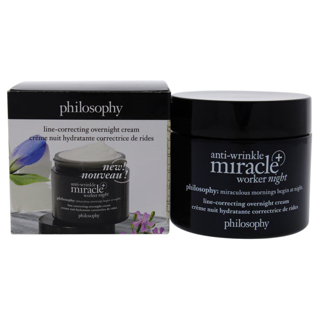 Philosophy Anti-Wrinkle Miracle Worker Night Plus Line-Correcting Overnight Cream by Philosophy for Unisex - 2 oz Cream