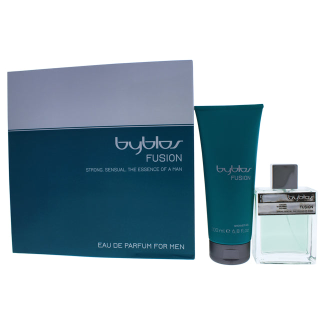 Byblos Fusion by Byblos for Men - 2 Pc Gift Set 3.4oz EDP Spray, 6.8oz Shower Gel
