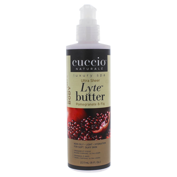 Cuccio Lyte Ultra-Sheer Body Butter - Pomegranate and Fig by Cuccio for Unisex - 8 oz Body Lotion