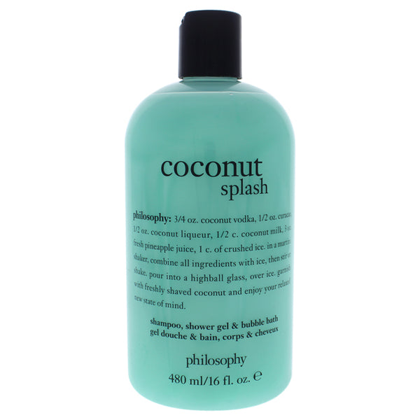 Philosophy Coconut Splash by Philosophy for Unisex - 16 oz Shampoo, Shower Gel and Bubble Bath
