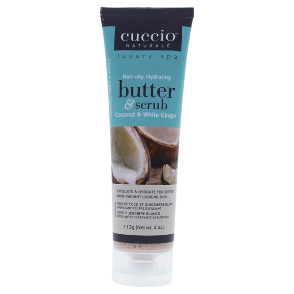 Cuccio Butter and Scrub - Coconut and White Ginger by Cuccio for Unisex - 4 oz Scrub