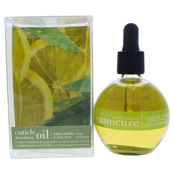 Cuccio Cuticle Revitalizing Oil - White Limetta and Aloe Vera Manicure by Cuccio for Unisex - 2.5 oz Oil